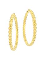 Roberto Coin 18k Beaded Hoop Earrings