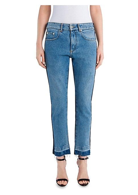 Msgm Two-tone Distressed Jeans