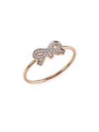 Ginette Ny Tiny Diamond Bow Ring