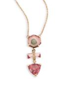 Jacquie Aiche 14k Yellow Gold Pink Tourmaline Necklace
