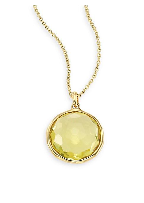 Ippolita Lollipop Citrine & 18k Yellow Gold Pendant Necklace