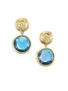 Marco Bicego Jaipur London Diamond & Blue Topaz Drop Earrings