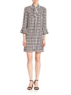 Michael Kors Collection Polka Dot Silk Bell-sleeve Dress