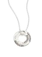 Ippolita Senso&trade; Staggered Diamond Pave & Sterling Silver Disc Pendant Necklace
