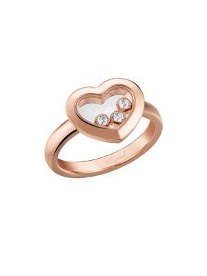 Chopard Happy Diamonds Heart 18k Rose Gold Ring