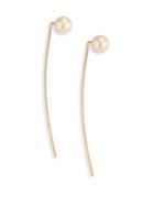 Zoe Chicco 6mm White Freshwater Pearl & 14k Yellow Gold Wire Earrings
