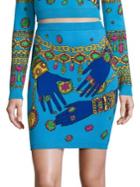 Moschino Hand-knit Printed Skirt