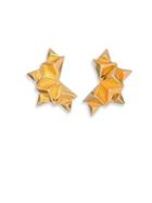 Tomtom Chevron Prix 18k Goldplated Bronze Solstice Point Earrings