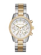 Michael Kors Ritz Two-tone Stainless Steel Chronograph Bracelet Watch