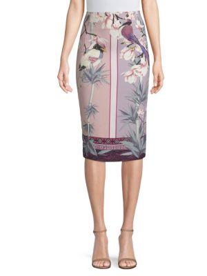 Versace Collection Floral-print Pencil Skirt
