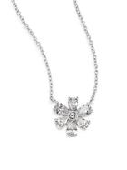 Kwiat Elements Diamond & 18k White Gold Flower Pendant Necklace