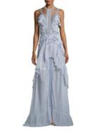 Thurley Atlantis Rises Embellished Ruffle Gown