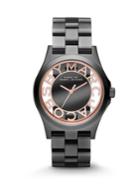 Marc Jacobs Henry Skeleton Black Ip Stainless Steel Bracelet Watch