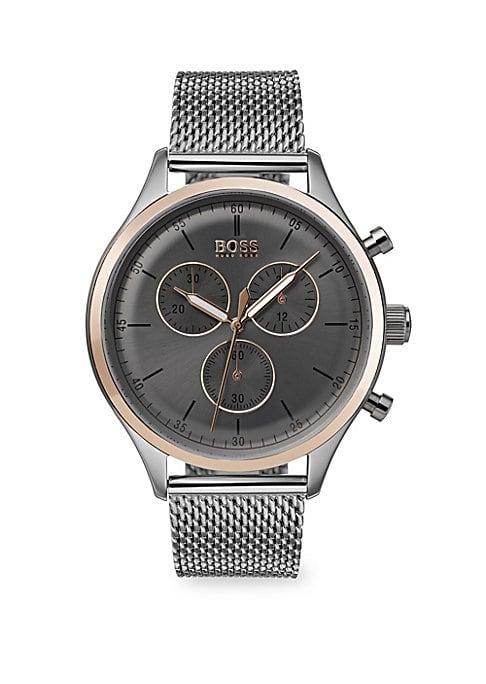 Hugo Boss Companion Stainless Steel Mesh Bracelet Watch