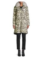 Army By Yves Salomon Camouflage Fox Fur-trim Jacket