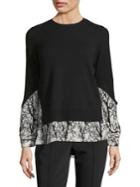 Yigal Azrouel Pleated Tree-print Pullover