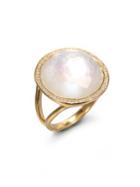 Ippolita Lollipop Mother-of-pearl, Clear Quartz, Diamond & 18k Yellow Gold Doublet Cocktail Ring