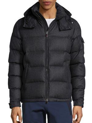 Moncler Wool Quilted Hooded Jacket