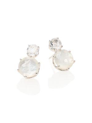 Ippolita Rock Candy Clear Quartz, Mother-of-pearl & Sterling Silver Drop Earrings