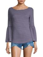 Frame Striped Bell Sleeve Top