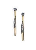 Alexis Bittar 10k Gold-plated & Swarovski Crystal Two Part Snake Hoop Earrings