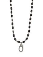 Nina Gilin Diamond & Black Onyx Strand Necklace/29