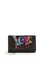 Christian Louboutin Paloma Suede Love Embroidery Clutch