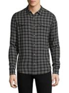 John Varvatos Checkered Cotton Button-down Shirt