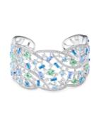 Adriana Orsini Azure Crystal Cuff Bracelet