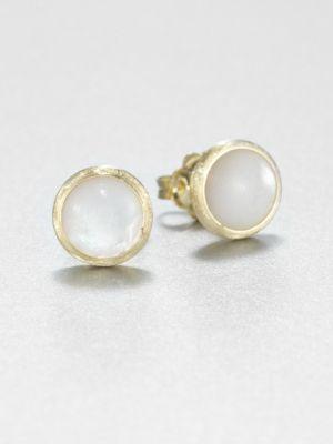 Marco Bicego Jaipur Resort Mother-of-pearl & 18k Yellow Gold Stud Earrings