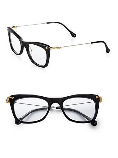 Elizabeth And James Handmade Acetate & Metal Cat's-eye Glasses