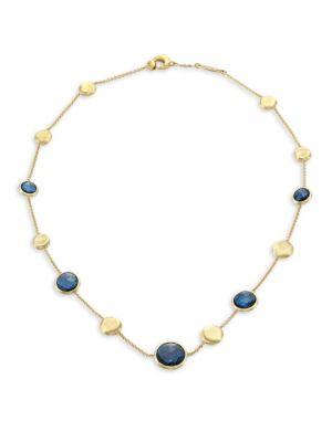 Marco Bicego Jaipur 18k Gold London Blue Necklace