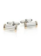 David Donahue Sterling Silver & 14k Gold Cuff Links