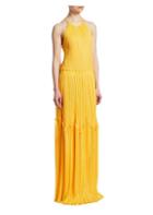 Halston Heritage Flowy Pleated Gown