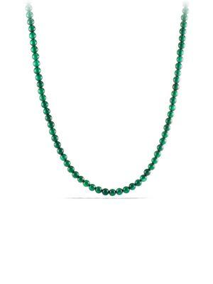 David Yurman Spiritual Bead Green Onyx Necklace