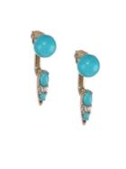 Nikos Koulis Spectrum Turquoise & Diamond Drop Earrings