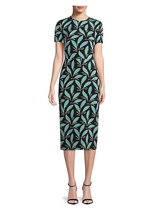 Diane Von Furstenberg Print Midi Sheath Dress