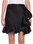 Stella Mccartney Satin Ruffle Mini Skirt
