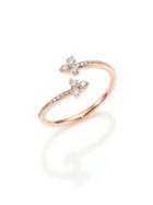 Ef Collection Diamond & 14k Rose Gold Twist Ring