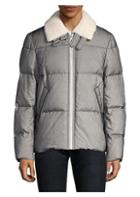 Helmut Lang Shearling Trim Down & Feather Fill Puffer Jacket