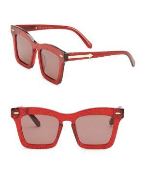 Karen Walker 51mm Banks Red Glitter Sunglasses