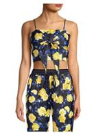 Kendall + Kylie Floral Tie-front Top