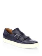 Saks Fifth Avenue Collection Kilty Buckle Leather Slip-on Sneakers