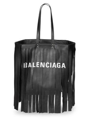Balenciaga Laundry Cabas Leather Shoulder Bag