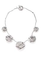 Coomi Silver Serenity Diamond & Sterling Silver Flower Necklace