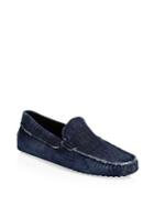 Tod's Distressed Denim Loafers