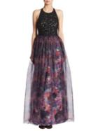 Parker Black Janet Sequined Silk Gown