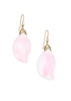 Annette Ferdinandsen 18k Gold & Pink Conch Petal Drop Earrings