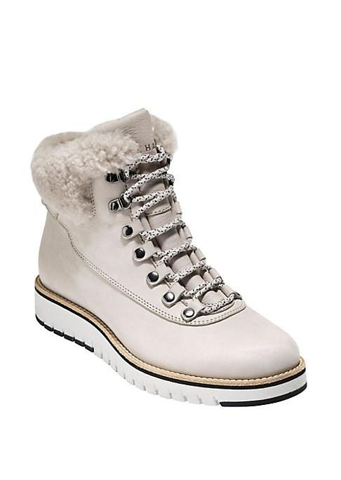 Cole Haan Grand Explorer Fleece-trim Leather Winter Boots