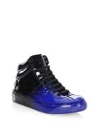 Jimmy Choo Degrade Leather High-top Sneakers